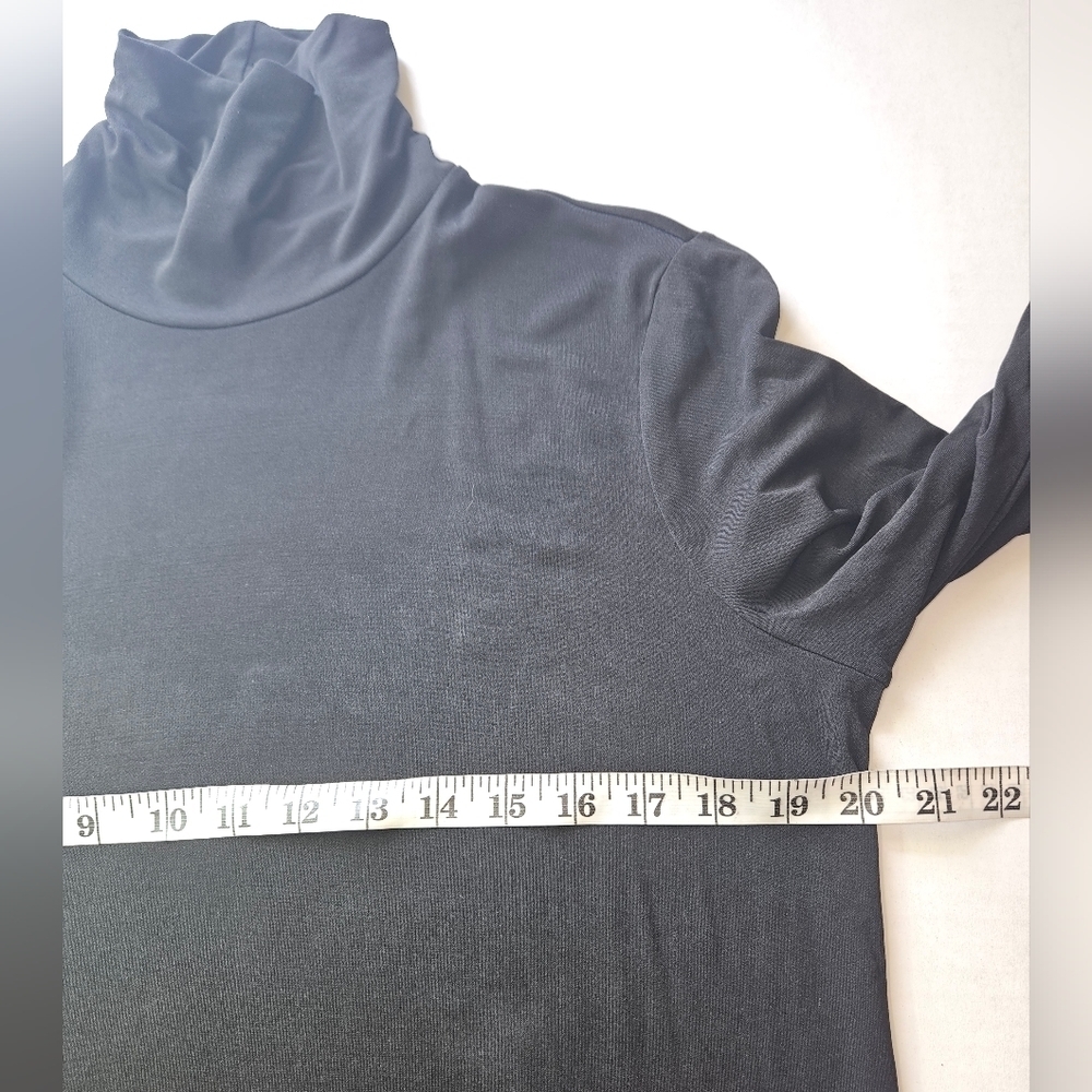 🌸 Eileen Fisher | 100% Silk Turtleneck Midi Dress, size L - Picture 8 of 10
